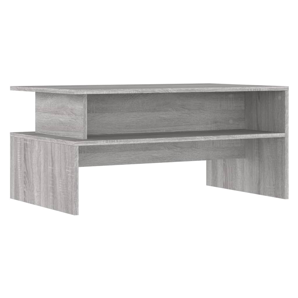 szürke sonoma színű szerelt fa dohányzóasztal 90 x 55 x 42,5 cm