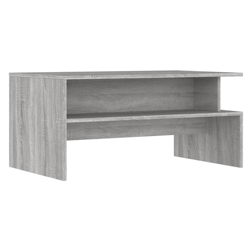 szürke sonoma színű szerelt fa dohányzóasztal 90 x 55 x 42,5 cm