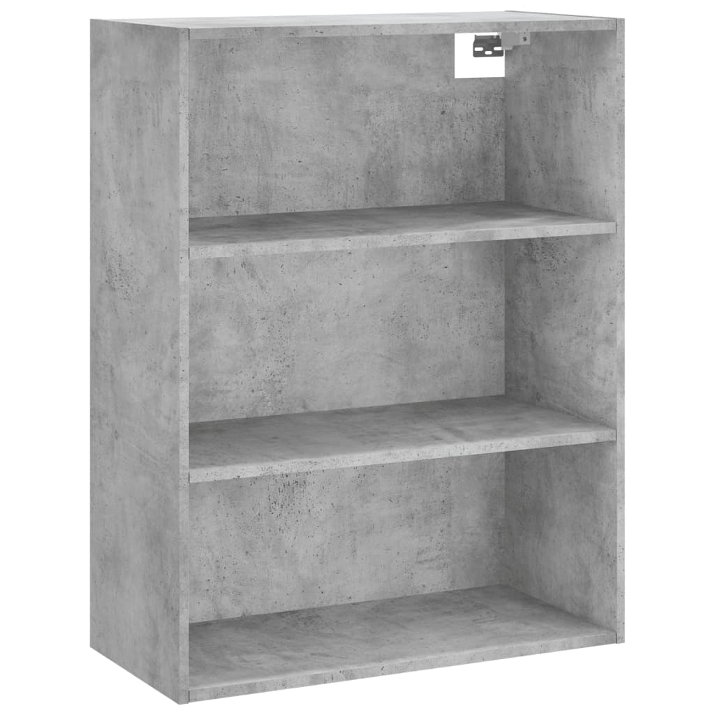 betonszürke szerelt fa magasszekrény 69,5 x 34 x 180 cm