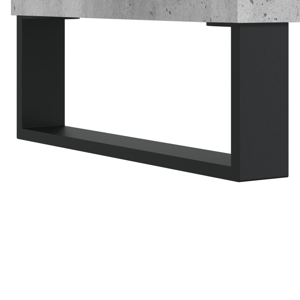 betonszürke szerelt fa magasszekrény 69,5 x 34 x 180 cm
