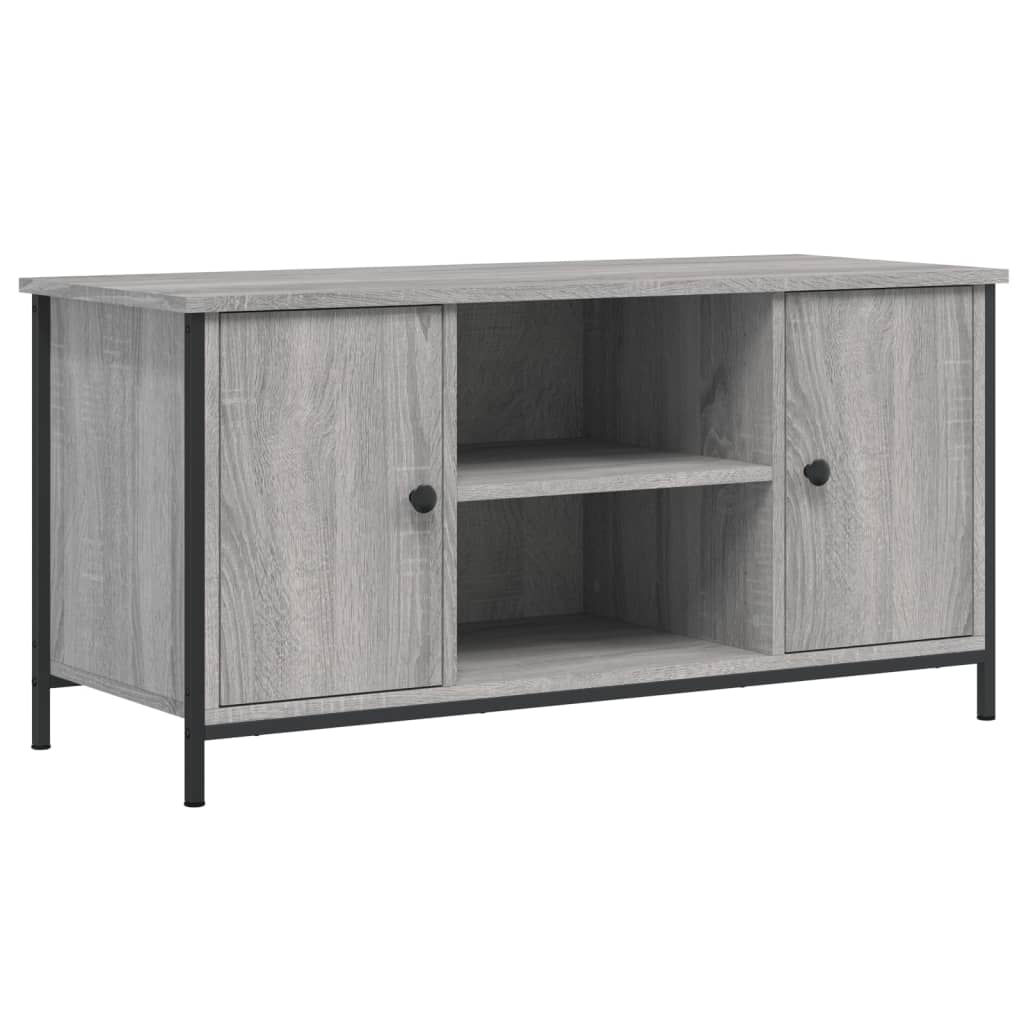 szürke sonoma színű szerelt fa TV-szekrény 100x40x50 cm