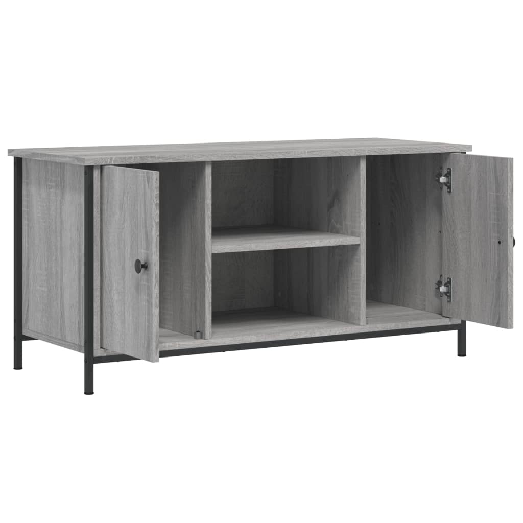 szürke sonoma színű szerelt fa TV-szekrény 100x40x50 cm