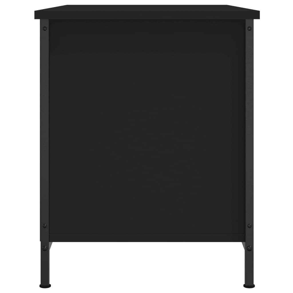 fekete szerelt fa TV-szekrény 80x40x50 cm