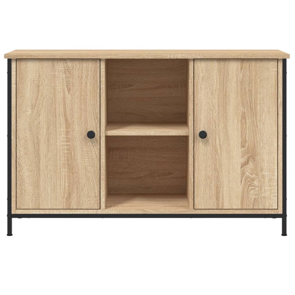 sonoma tölgy színű szerelt fa TV-szekrény 100 x 35 x 65 cm