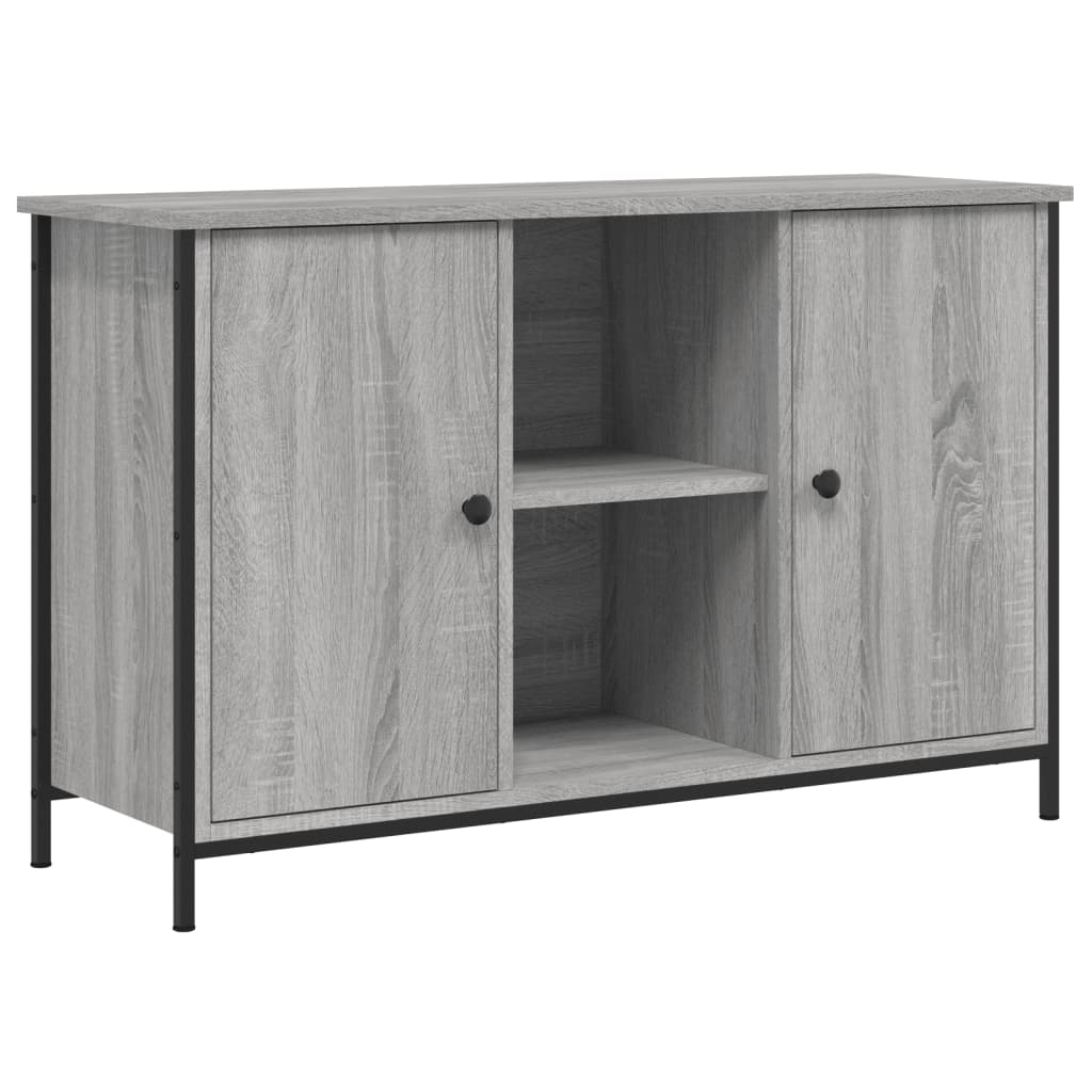 szürke sonoma színű szerelt fa TV-szekrény 100 x 35 x 65 cm