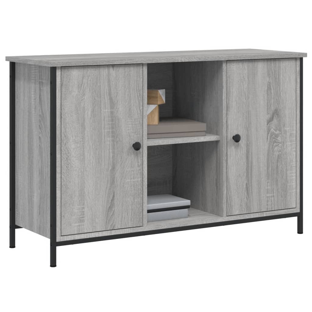 szürke sonoma színű szerelt fa TV-szekrény 100 x 35 x 65 cm