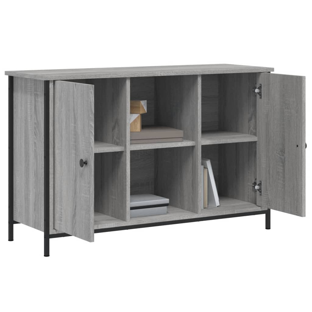 szürke sonoma színű szerelt fa TV-szekrény 100 x 35 x 65 cm