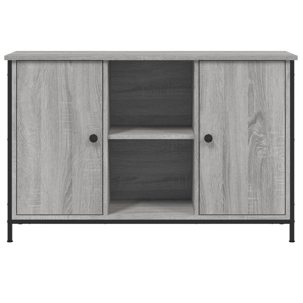 szürke sonoma színű szerelt fa TV-szekrény 100 x 35 x 65 cm