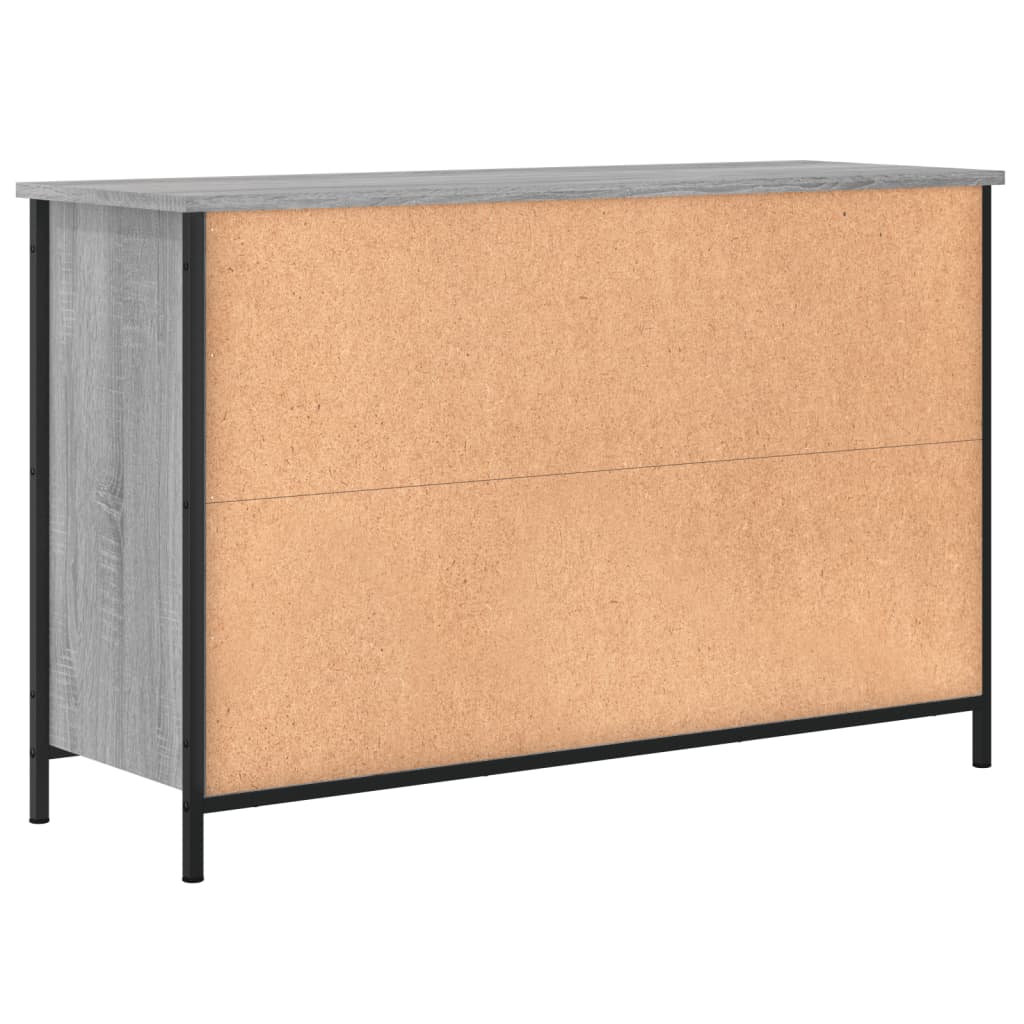 szürke sonoma színű szerelt fa TV-szekrény 100 x 35 x 65 cm