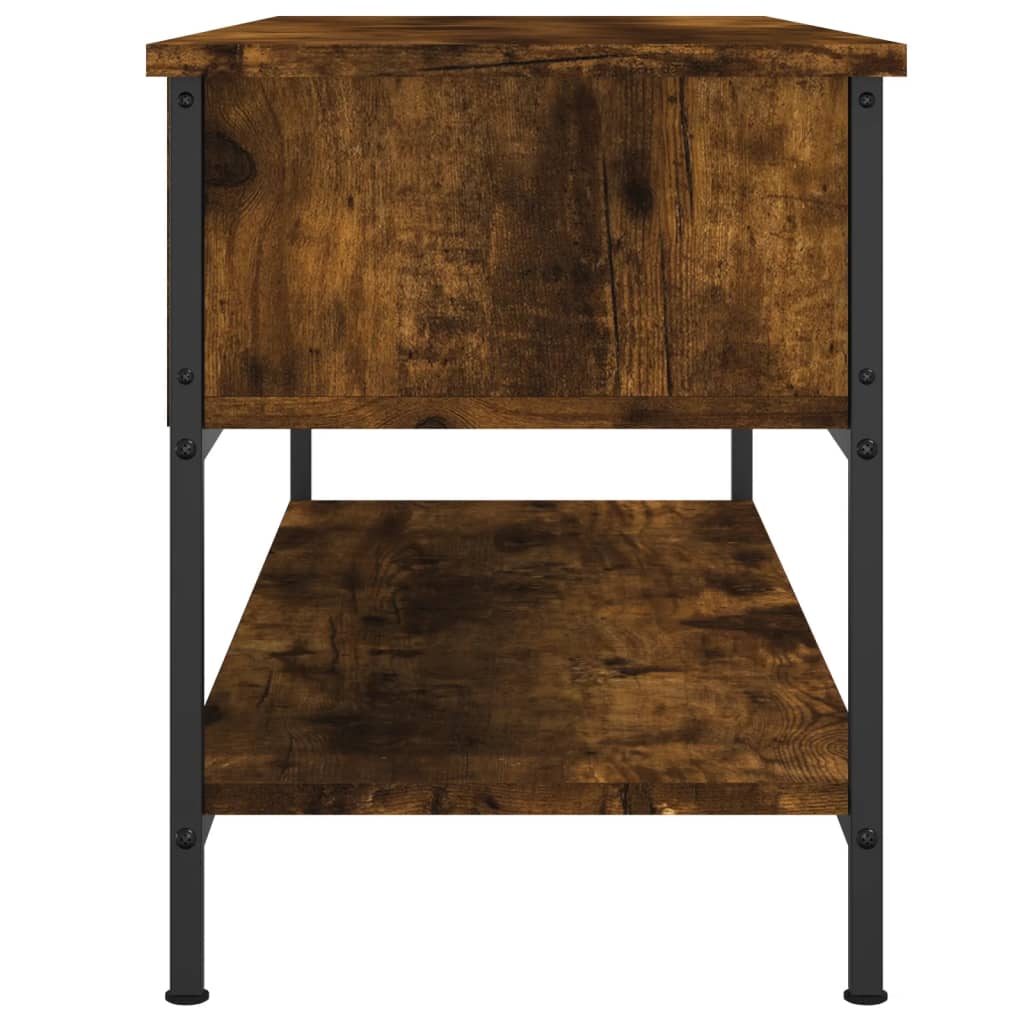 füstös tölgy színű szerelt fa TV-szekrény 100 x 35 x 45 cm