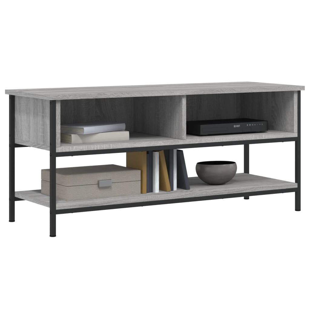 szürke sonoma színű szerelt fa TV-szekrény 100 x 35 x 45 cm