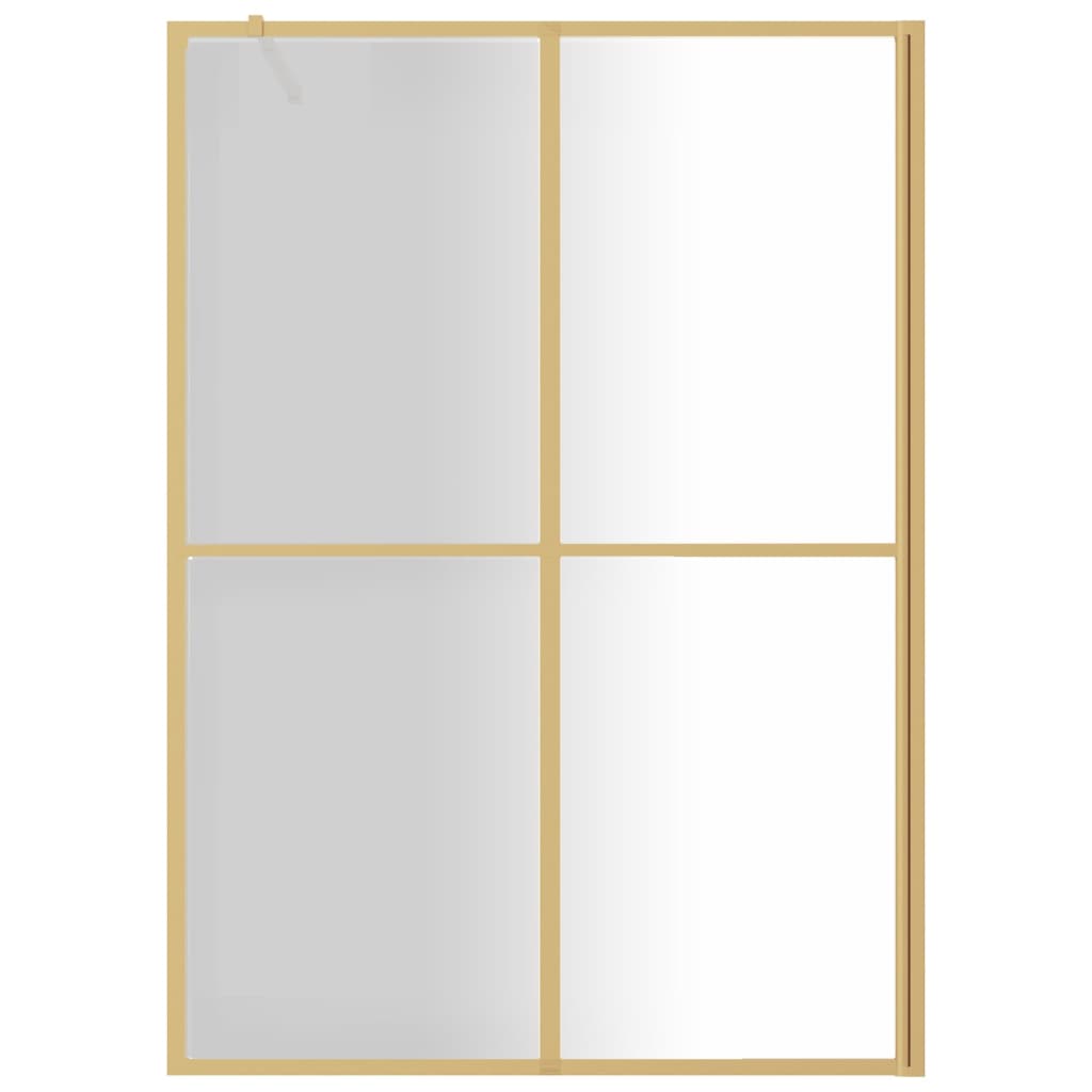 aranyszínű zuhanyfal átlátszó ESG üveggel 140 x 195 cm