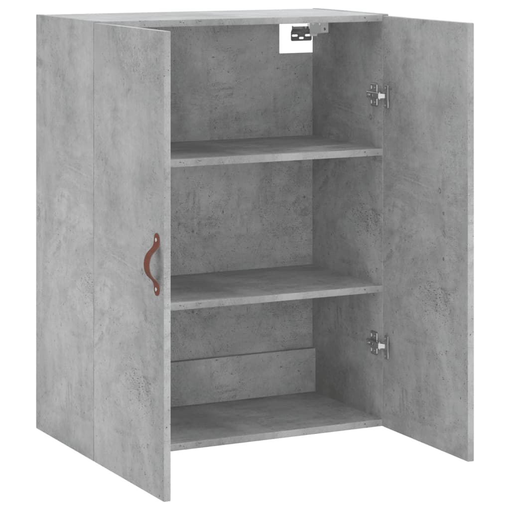 betonszürke fali szekrény 69,5x34x90 cm
