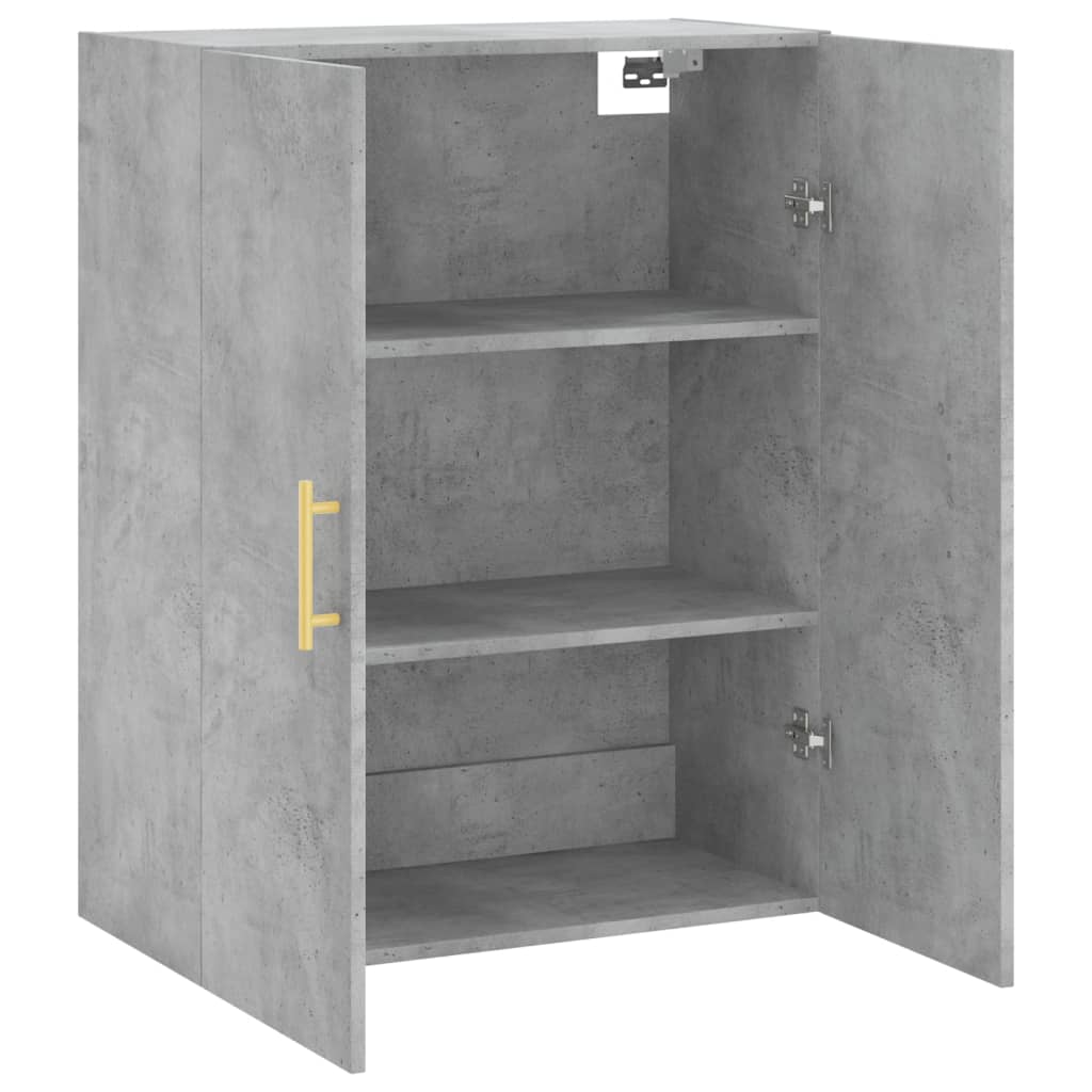 betonszürke fali szekrény 69,5x34x90 cm