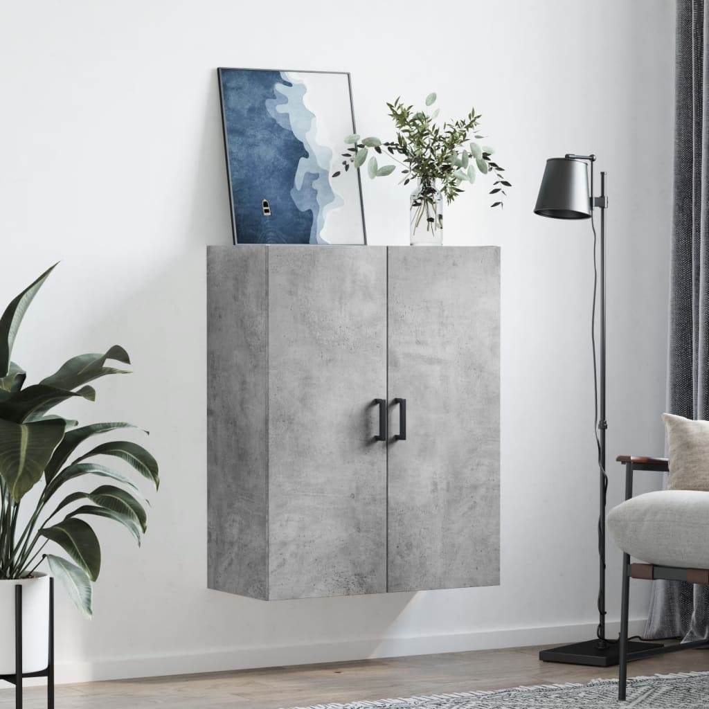 betonszürke fali szekrény 69,5x34x90 cm