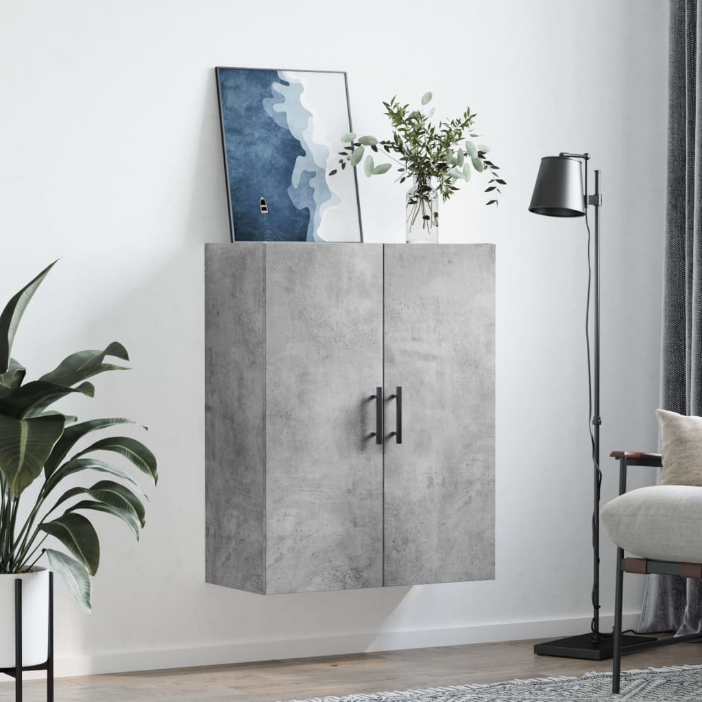 betonszürke fali szekrény 69,5x34x90 cm