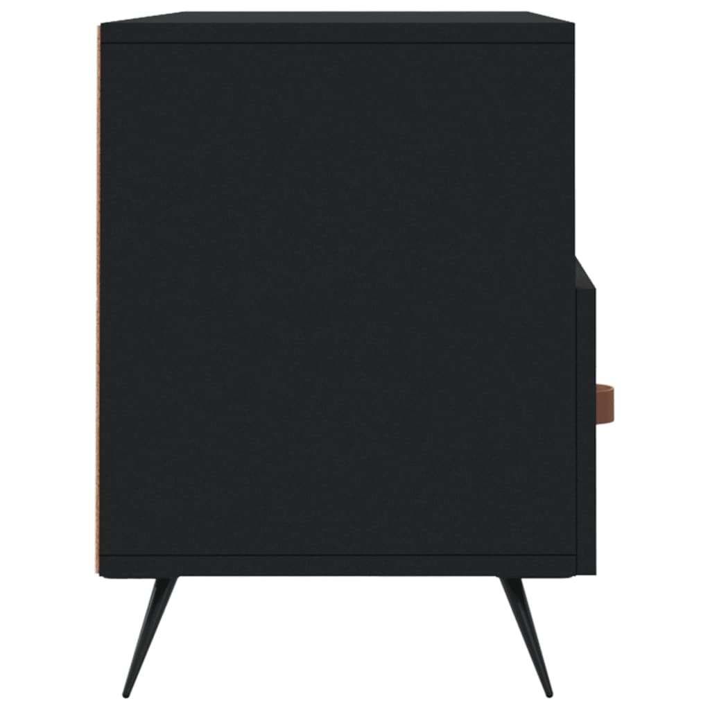 fekete szerelt fa TV-szekrény 102 x 36 x 50 cm