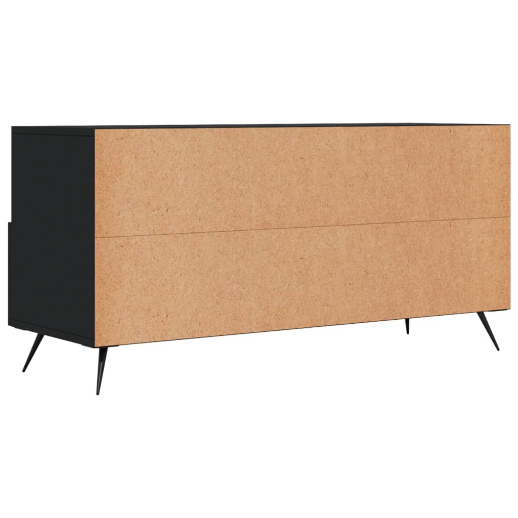 fekete szerelt fa TV-szekrény 102 x 36 x 50 cm