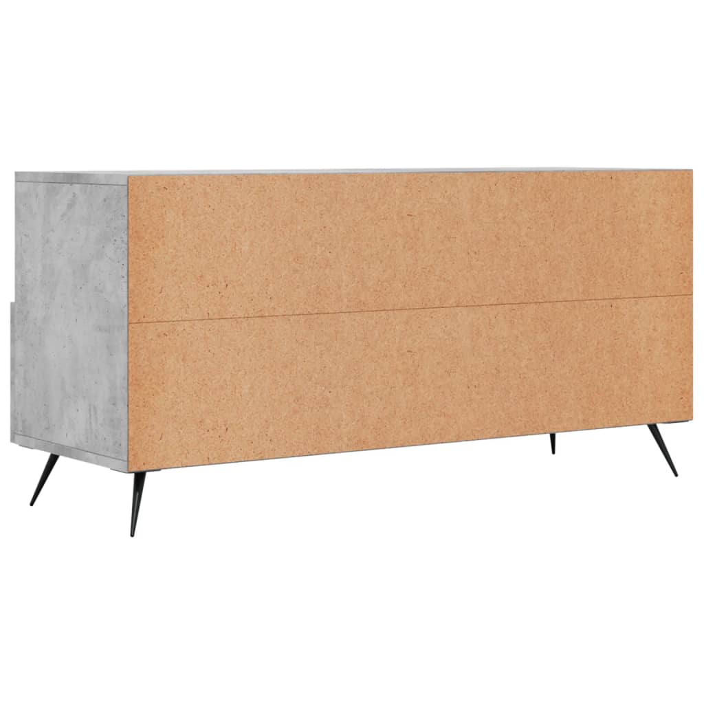betonszürke szerelt fa TV-szekrény 102 x 36 x 50 cm