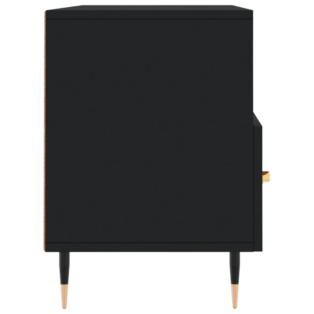 fekete szerelt fa TV-szekrény 102 x 36 x 50 cm