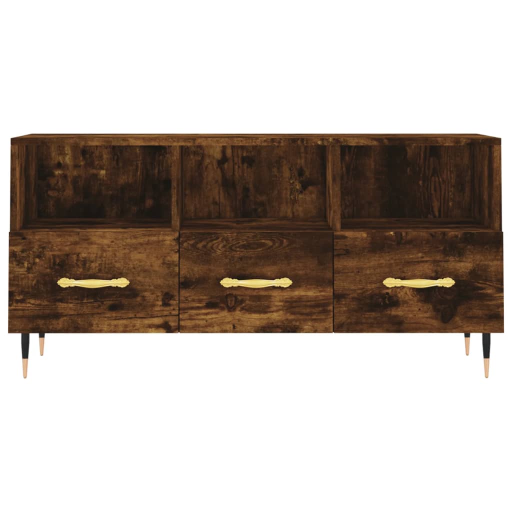 füstös tölgy színű szerelt fa TV-szekrény 102 x 36 x 50 cm