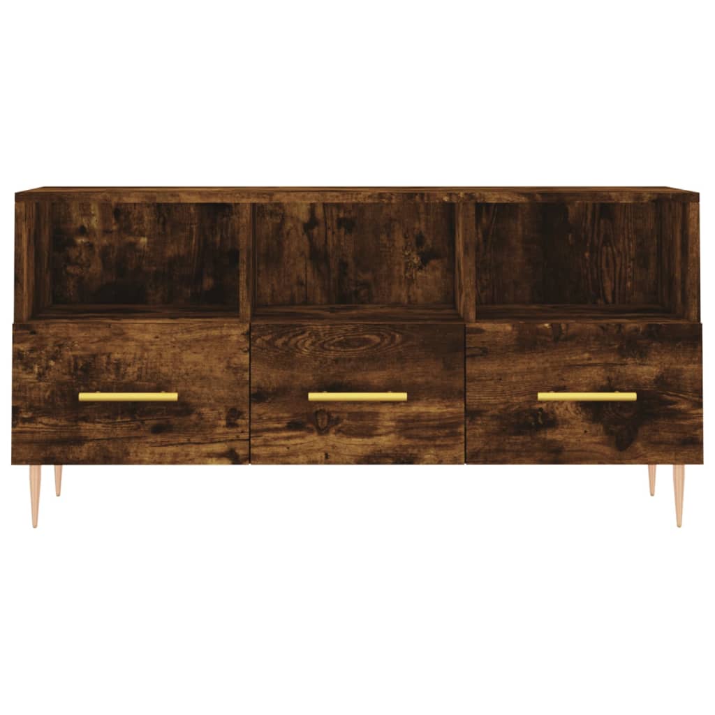 füstös tölgy színű szerelt fa TV-szekrény 102 x 36 x 50 cm
