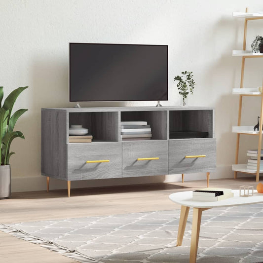 szürke sonoma színű szerelt fa TV-szekrény 102 x 36 x 50 cm