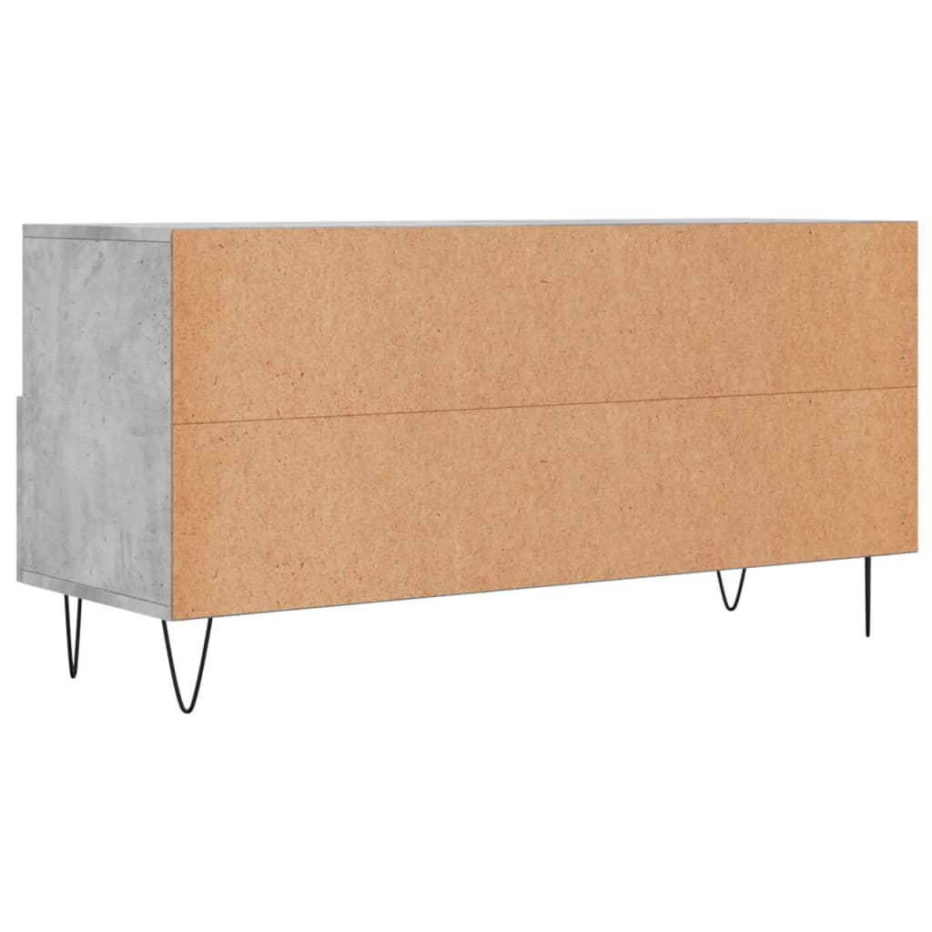 betonszürke szerelt fa TV-szekrény 102 x 36 x 50 cm