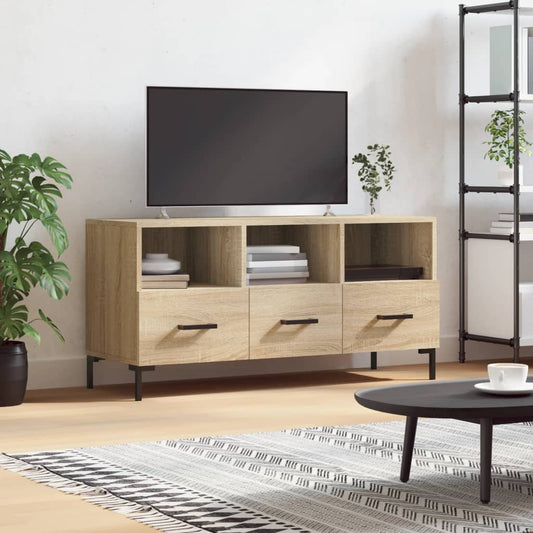 sonoma tölgy színű szerelt fa TV-szekrény 102 x 36 x 50 cm