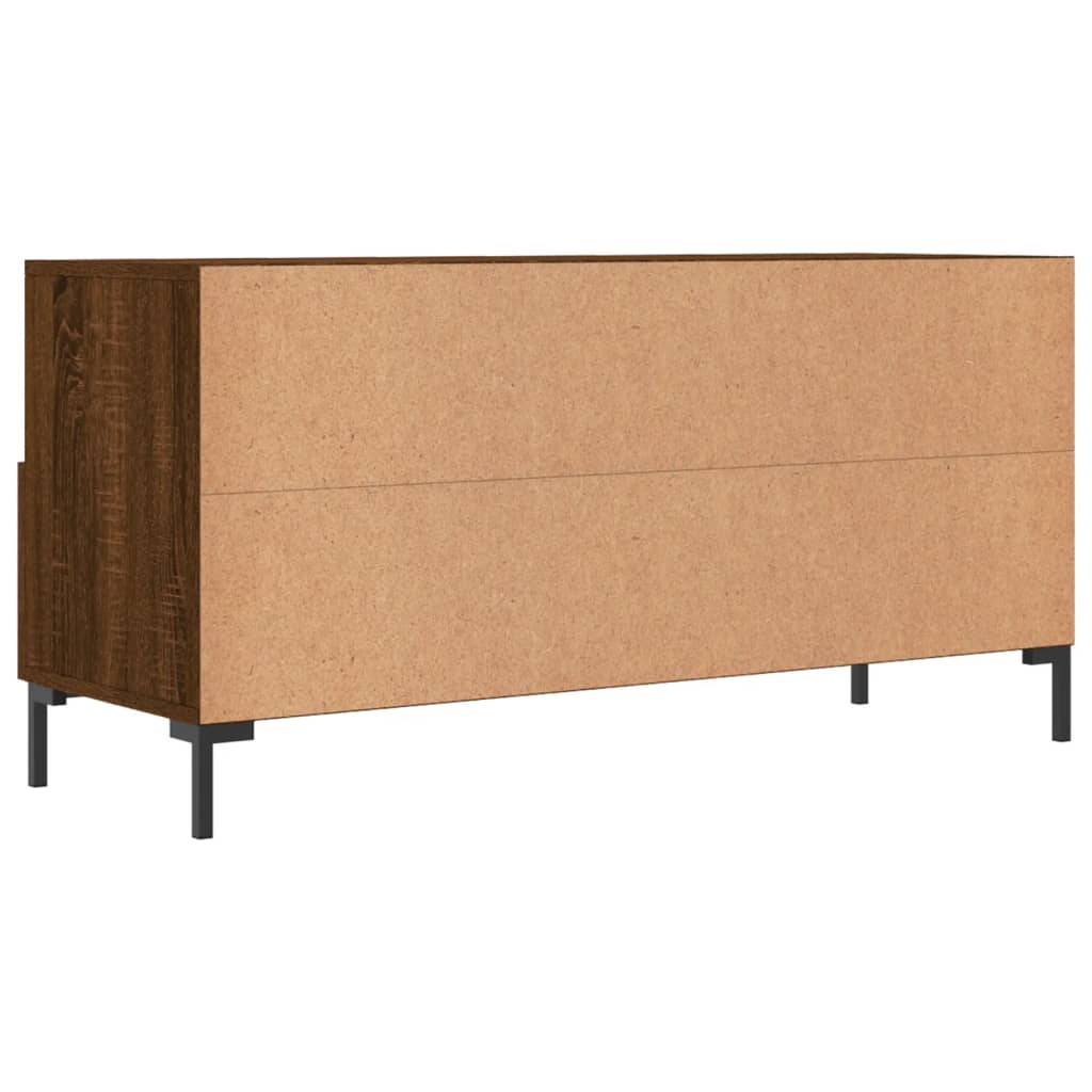 barna tölgy színű szerelt fa TV-szekrény 102 x 36 x 50 cm