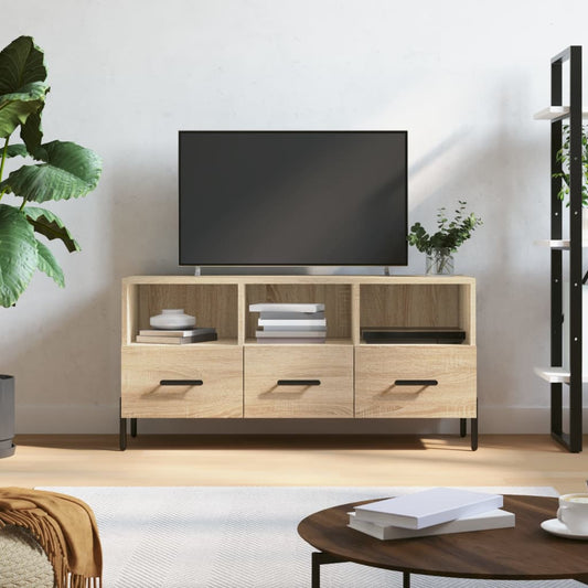 sonoma tölgy színű szerelt fa TV-szekrény 102 x 36 x 50 cm