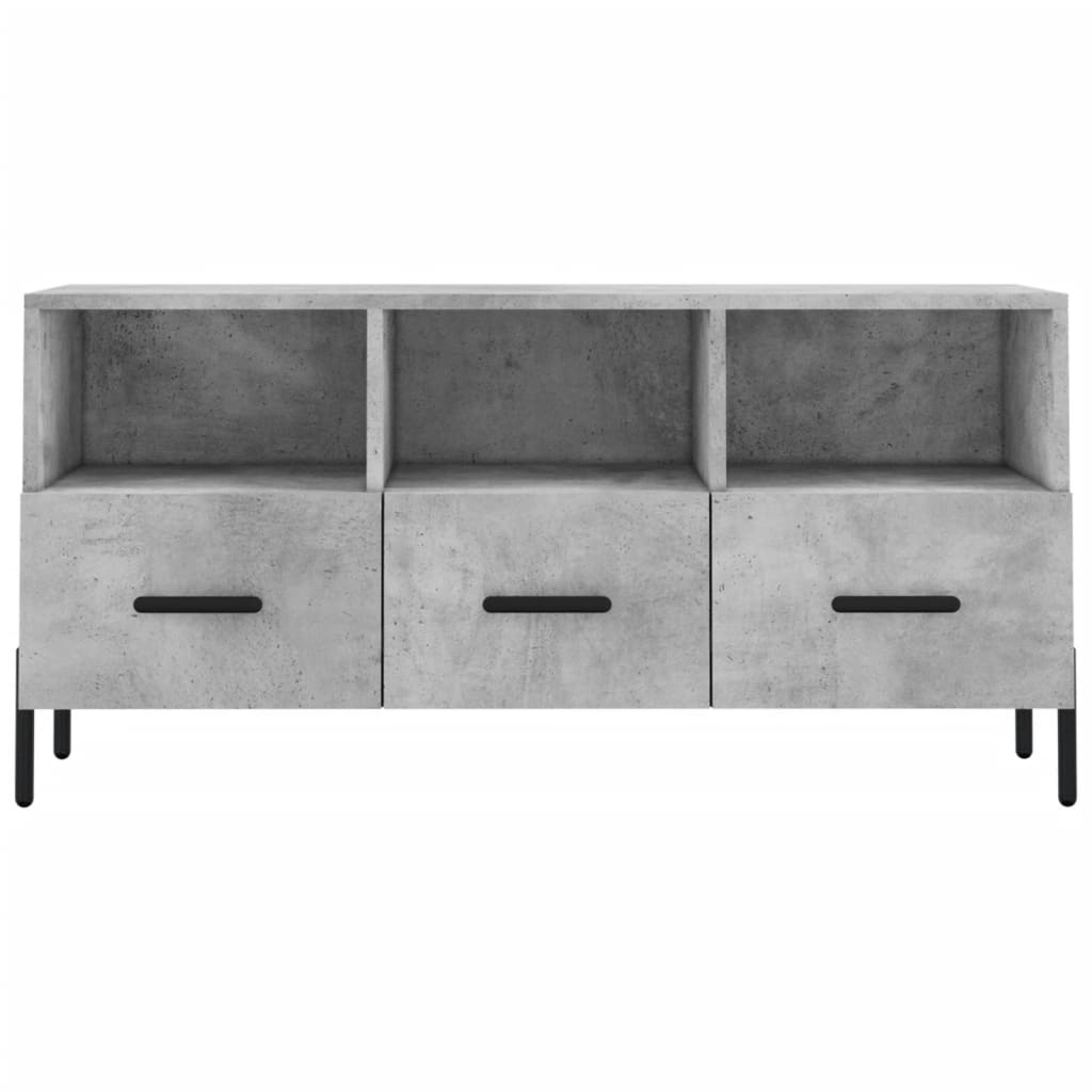 betonszürke szerelt fa TV-szekrény 102 x 36 x 50 cm