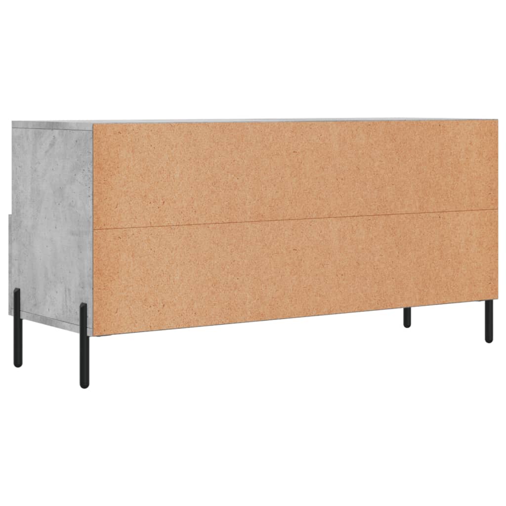 betonszürke szerelt fa TV-szekrény 102 x 36 x 50 cm