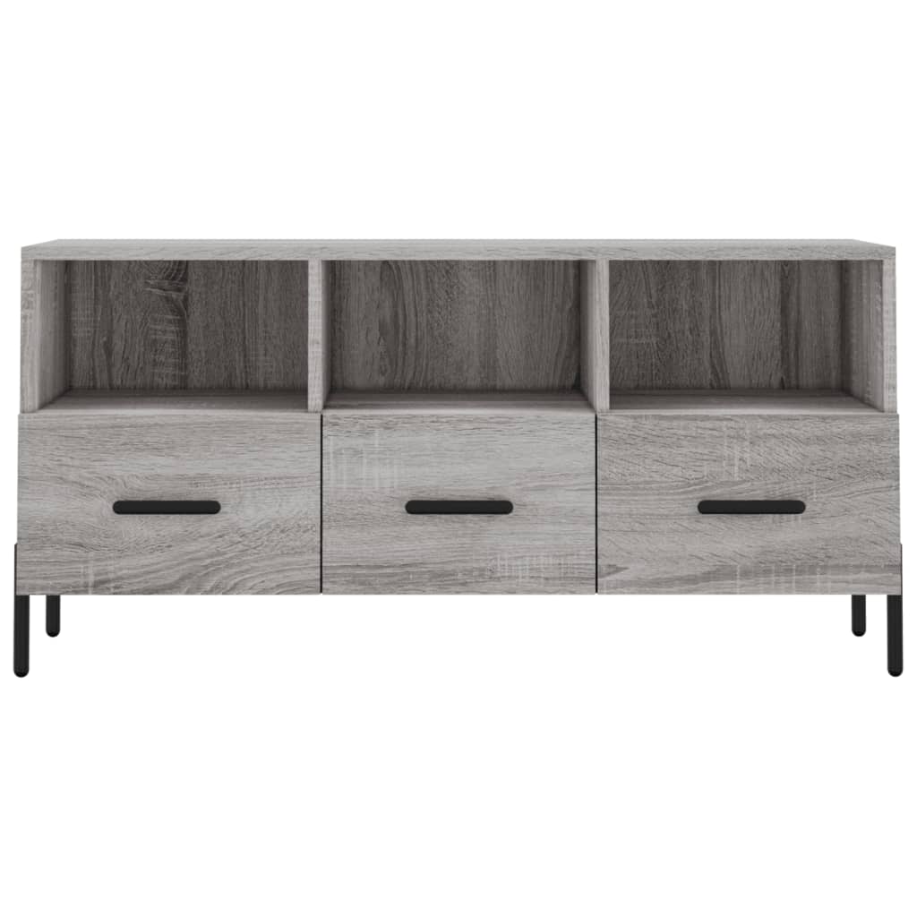 szürke sonoma színű szerelt fa TV-szekrény 102 x 36 x 50 cm
