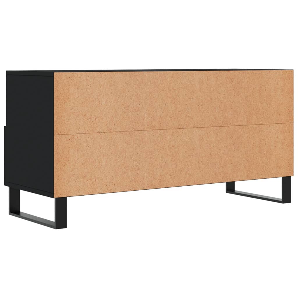 fekete szerelt fa TV-szekrény 102 x 36 x 50 cm