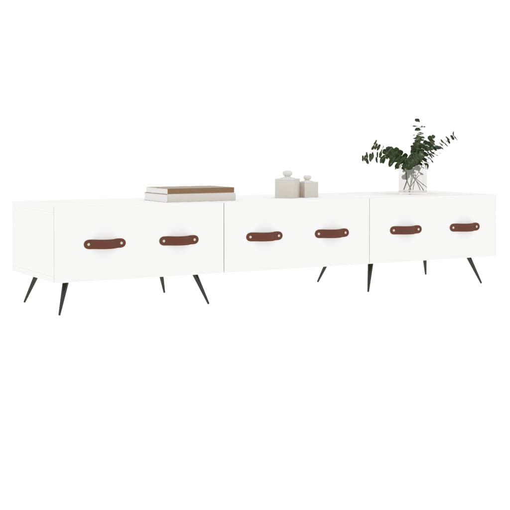 fehér szerelt fa TV-szekrény 150 x 35 x 55 cm