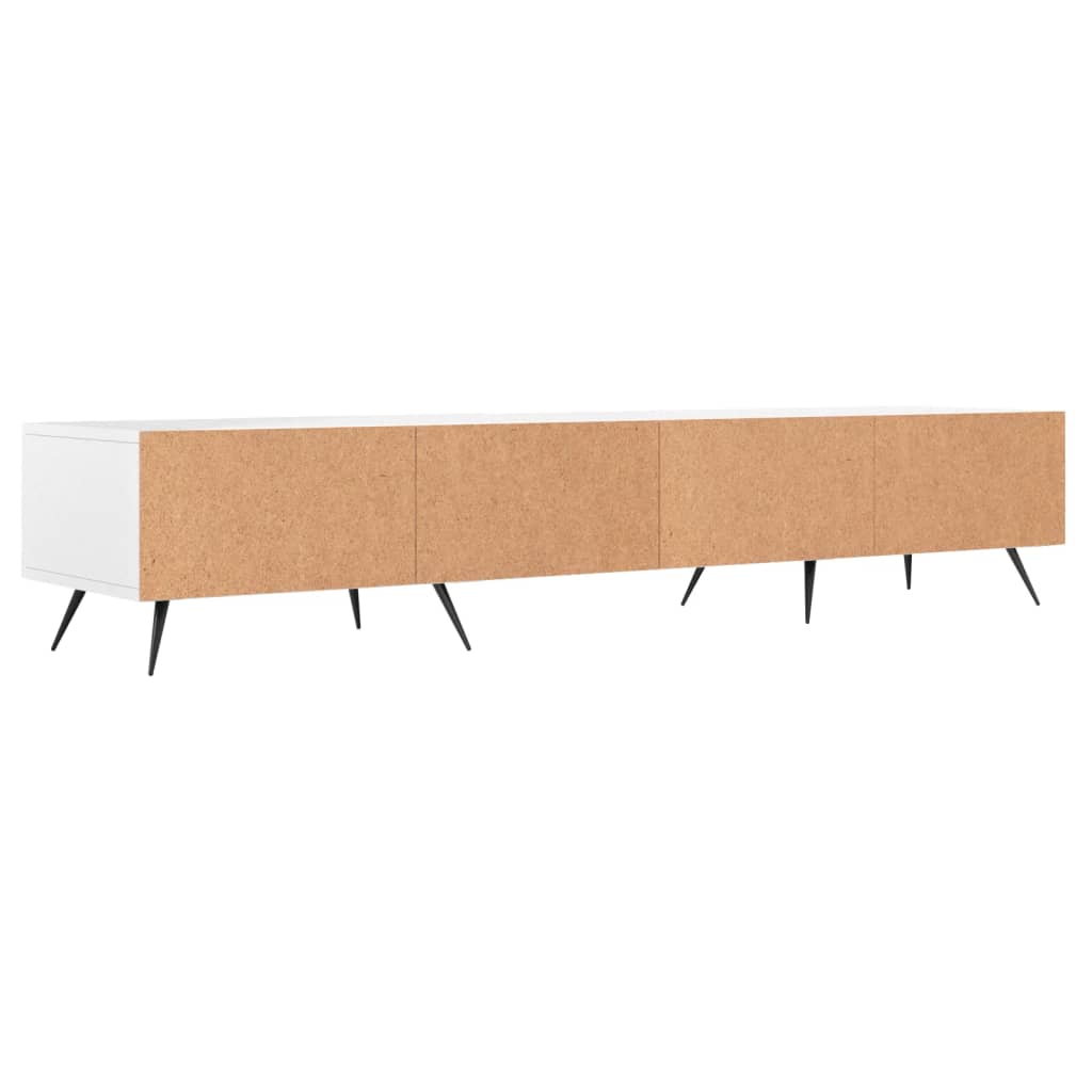 fehér szerelt fa TV-szekrény 150 x 35 x 55 cm