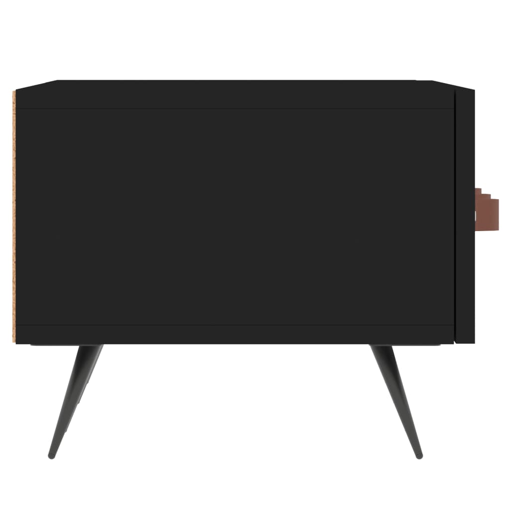 fekete szerelt fa TV-szekrény 150 x 36 x 50 cm