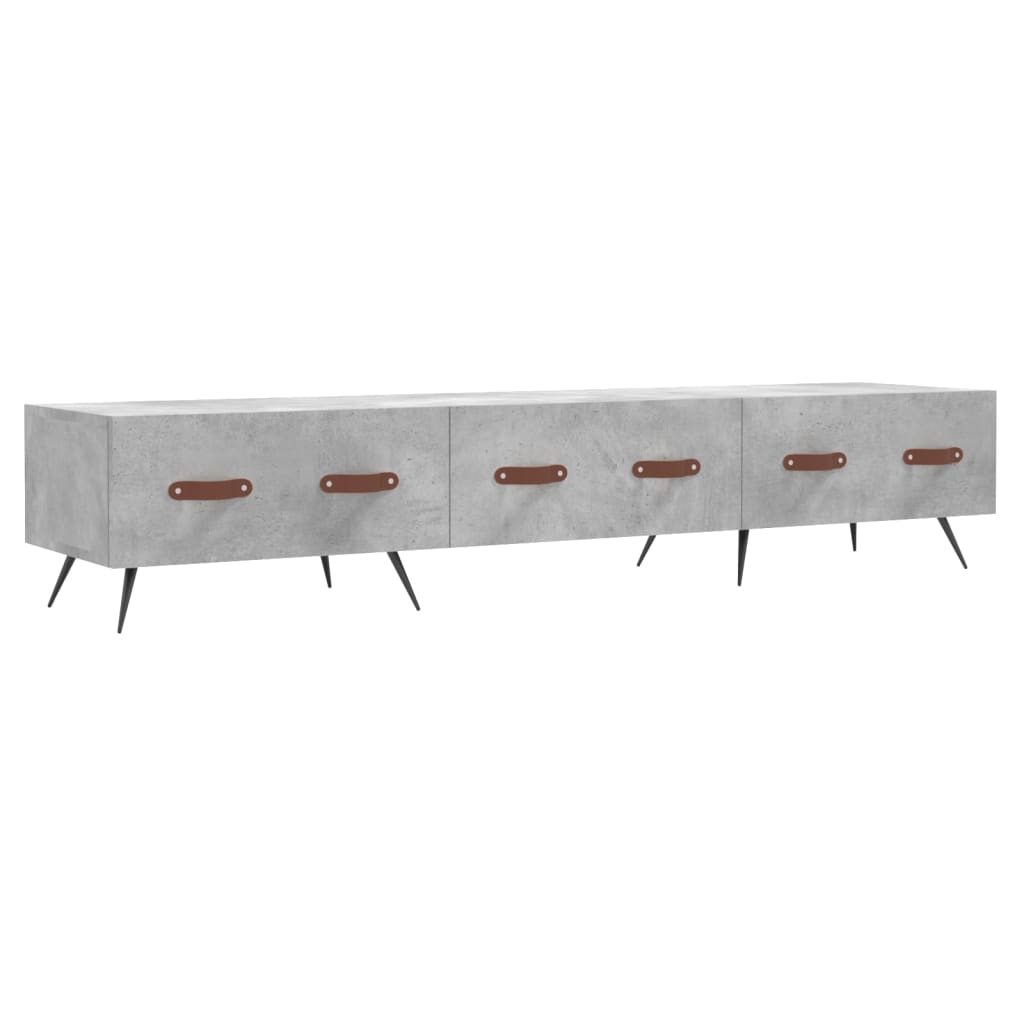 betonszürke szerelt fa TV-szekrény 150 x 36 x 50 cm