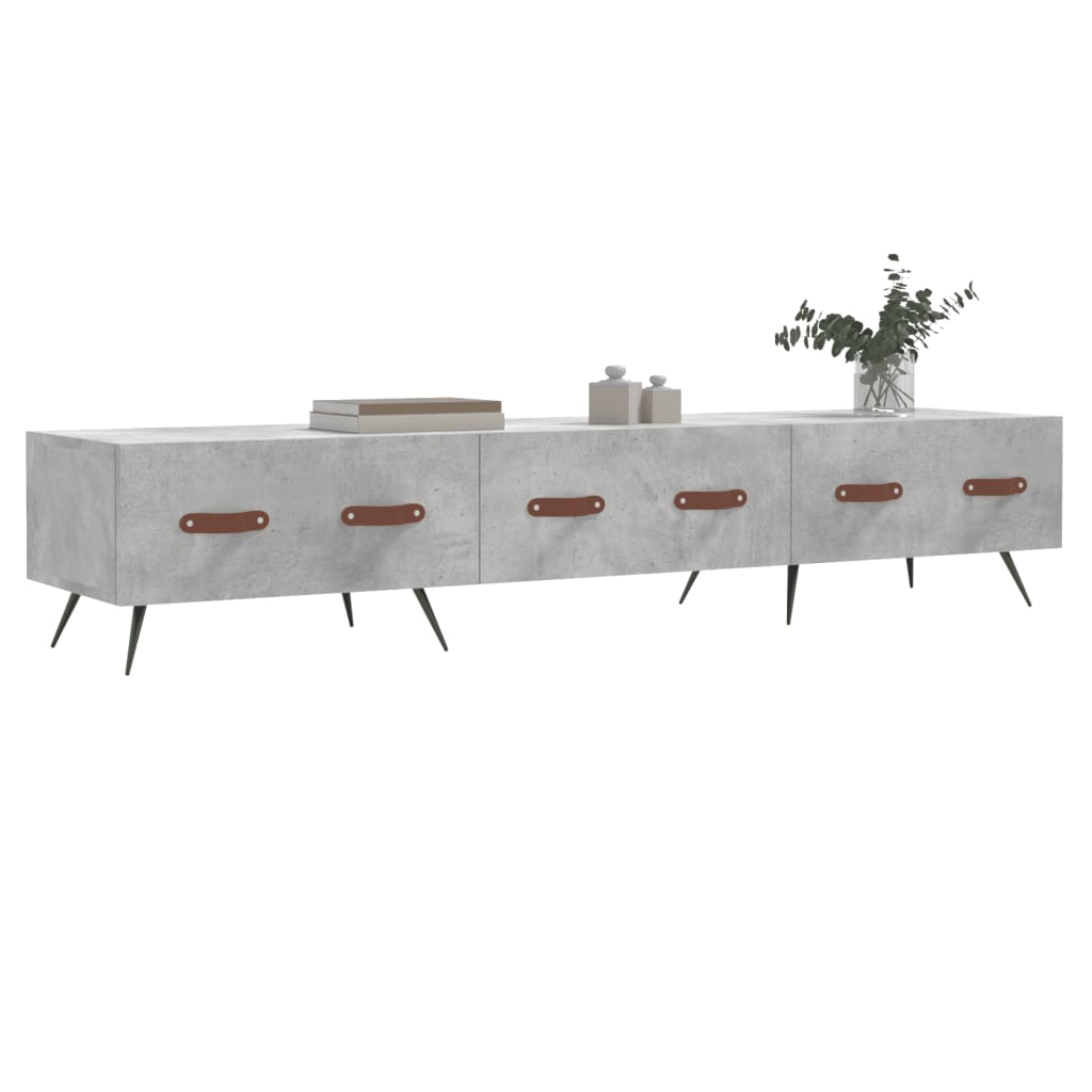 betonszürke szerelt fa TV-szekrény 150 x 36 x 50 cm
