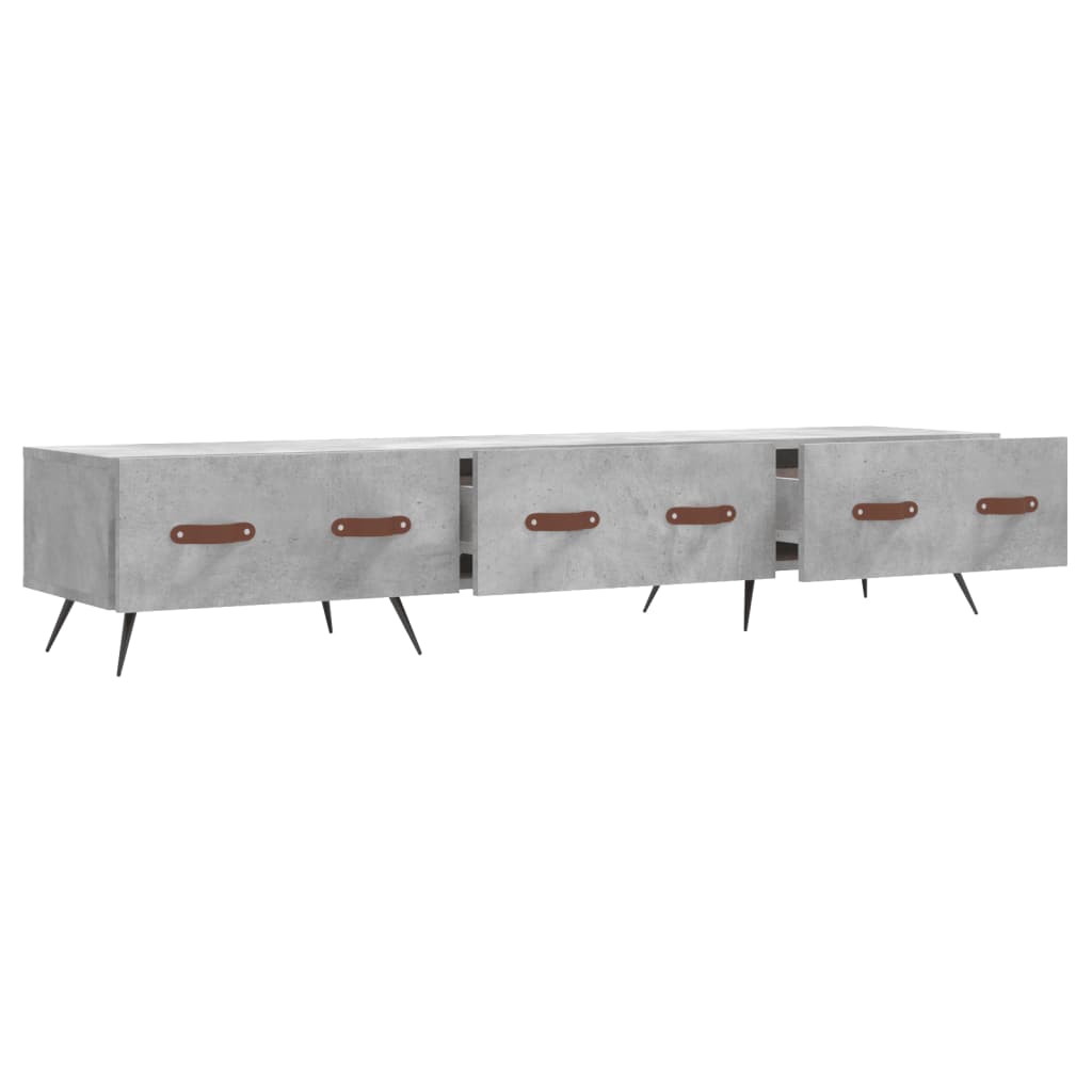 betonszürke szerelt fa TV-szekrény 150 x 36 x 50 cm