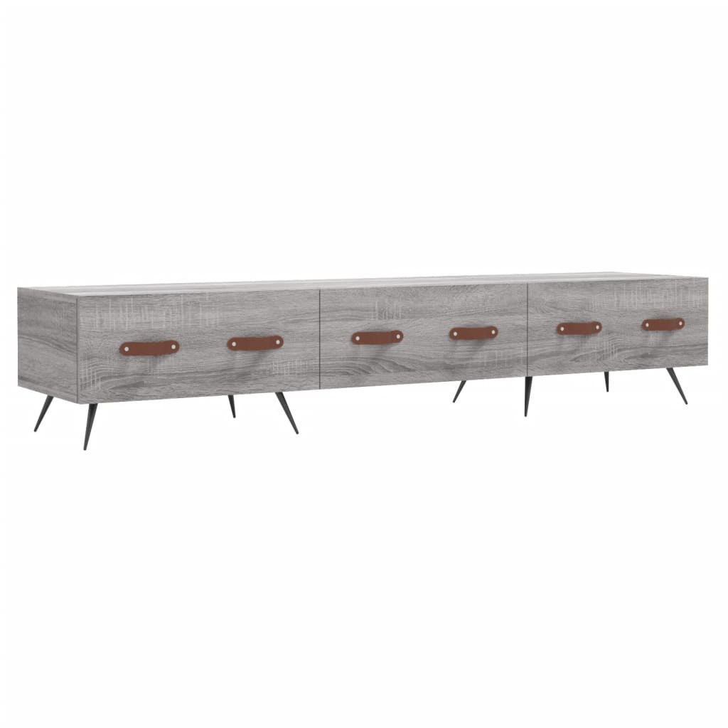 szürke sonoma színű szerelt fa TV-szekrény 150x36x50 cm