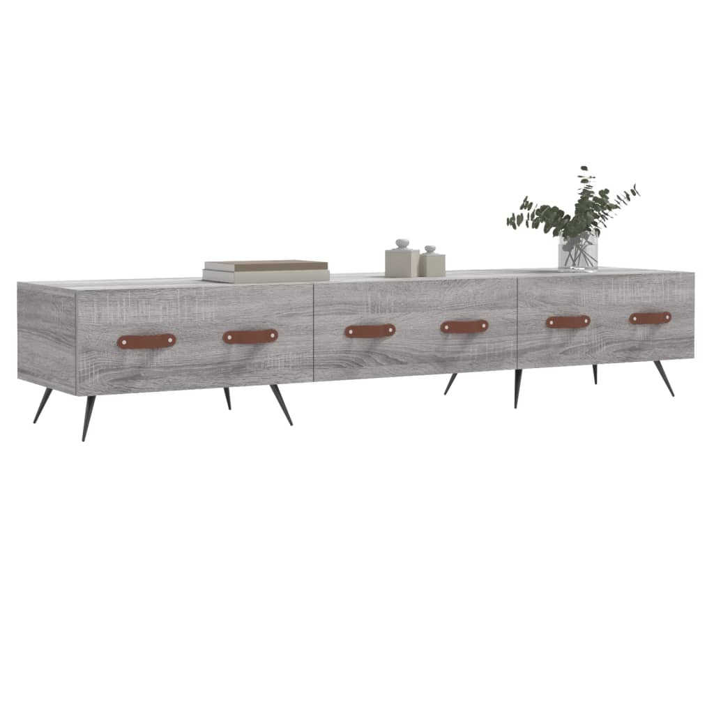 szürke sonoma színű szerelt fa TV-szekrény 150x36x50 cm