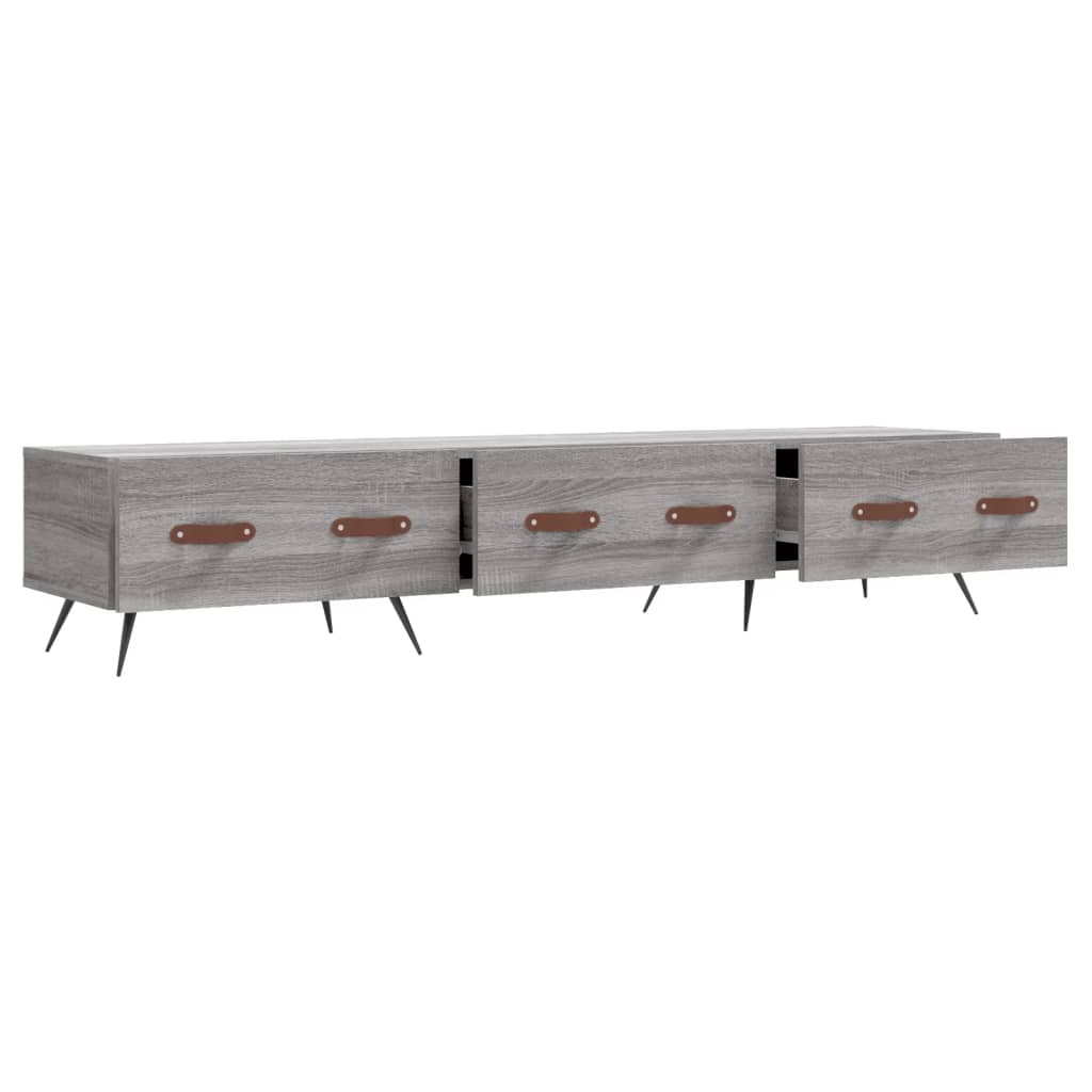szürke sonoma színű szerelt fa TV-szekrény 150x36x50 cm