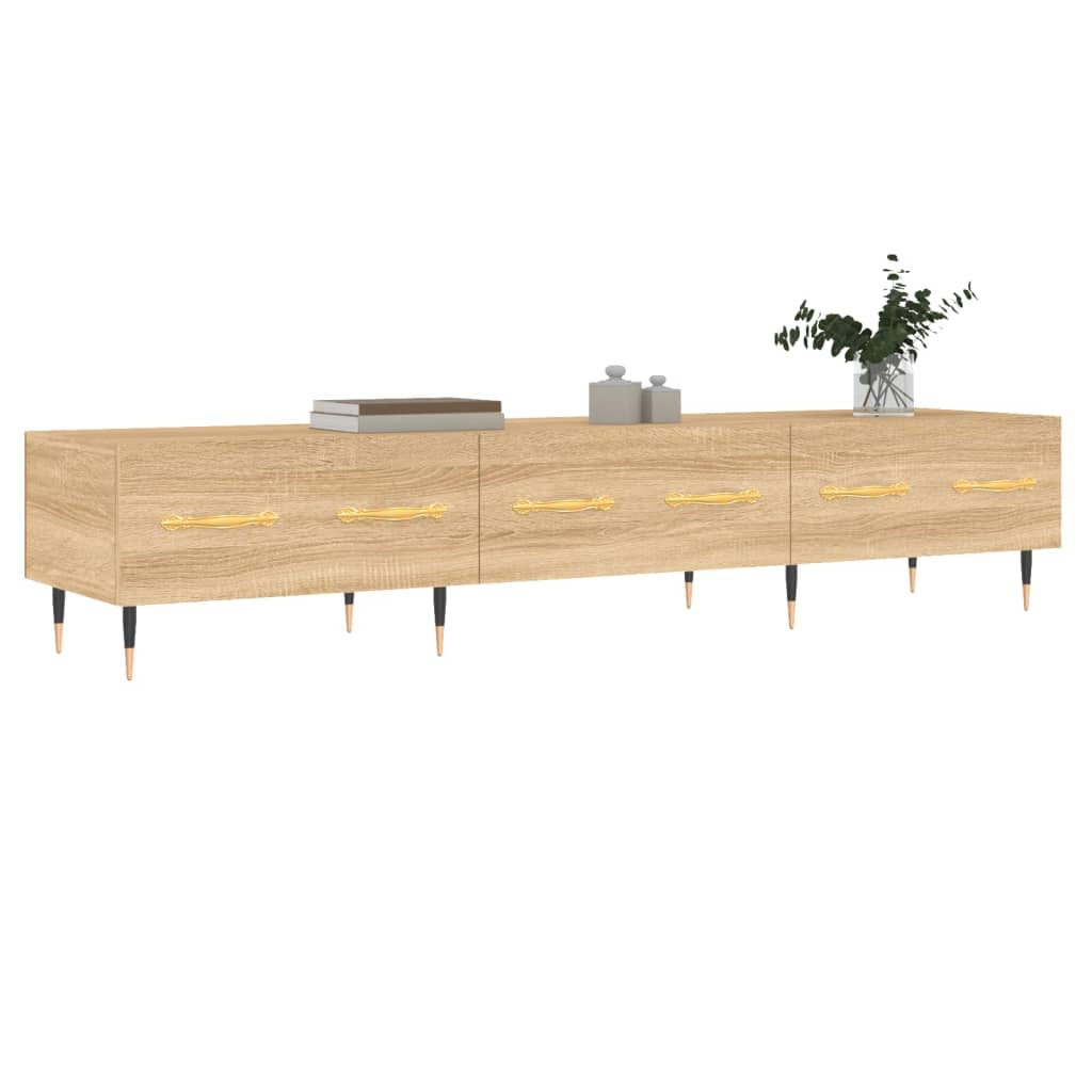 sonoma tölgy színű szerelt fa TV-szekrény 150 x 36 x 30 cm
