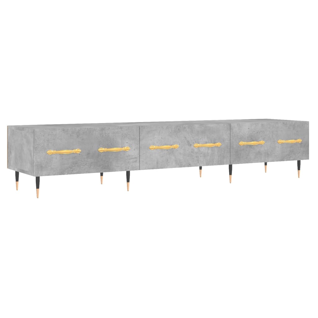 betonszürke szerelt fa TV-szekrény 150 x 36 x 50 cm