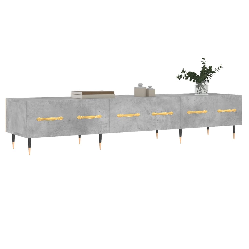 betonszürke szerelt fa TV-szekrény 150 x 36 x 50 cm