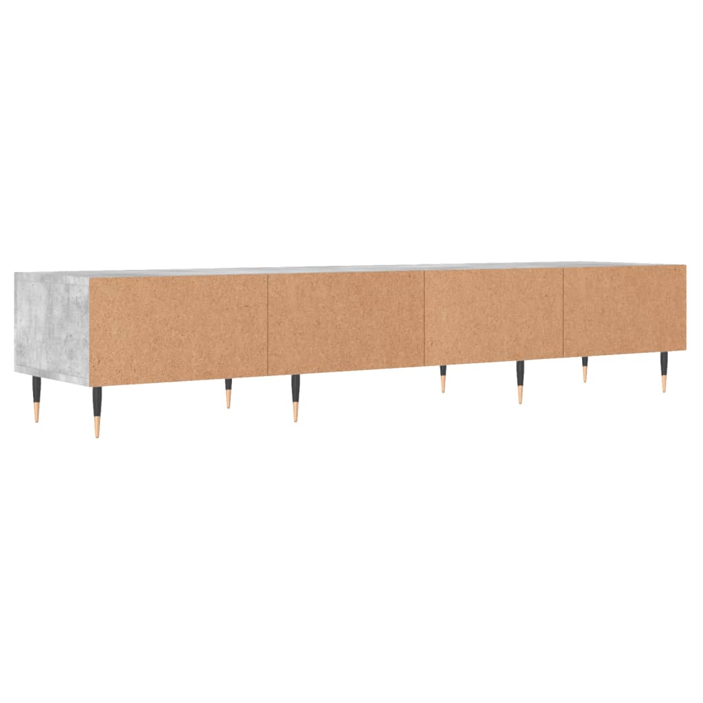 betonszürke szerelt fa TV-szekrény 150 x 36 x 50 cm