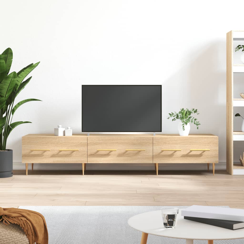 sonoma tölgy színű szerelt fa TV-szekrény 150 x 36 x 30 cm