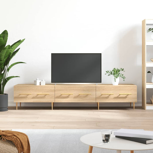 sonoma tölgy színű szerelt fa TV-szekrény 150 x 36 x 30 cm